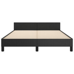 Berkfield Bed Frame With Headboard Black 180X200Cm 6Ft Super King Faux Leather - thumbnail 5