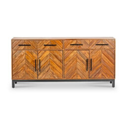 Buttercup Farm Parquet Large 170 Cm Sideboard - Mango Wood/iron - L40 X W170 X H80 Cm - Pp Finish - thumbnail 2