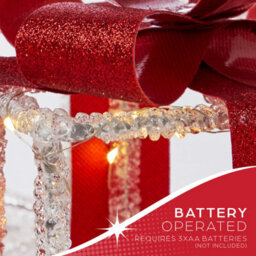 The Christmas Workshop Light-Up White & Red Gift Boxes - thumbnail 7