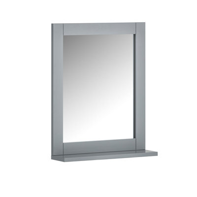 Sobuy Frg129-Sg, Wall Mounted Bathroom Mirror With Storage Shelf, Grey,w40Xd10Xh49.2 - image 1