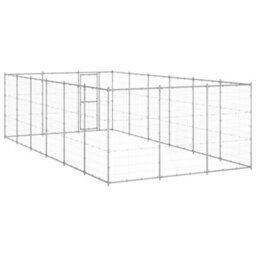 Berkfield Durable Outdoor Dog Kennel Galvanised Steel 21.78 M2 - thumbnail 4