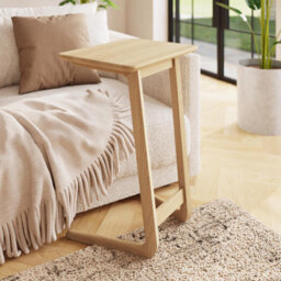 Fwstyle Solid Natural Ash Sofa Snack Table - thumbnail 1