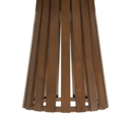 Sweeek - Round Dining Table Rubberwood And Oak Veneer, Seats 4 Walnut Coloured 110X110X73 Cm - Angèle - thumbnail 4