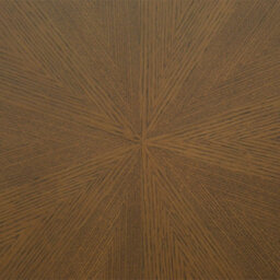 Sweeek - Round Dining Table Rubberwood And Oak Veneer, Seats 4 Walnut Coloured 110X110X73 Cm - Angèle - thumbnail 6