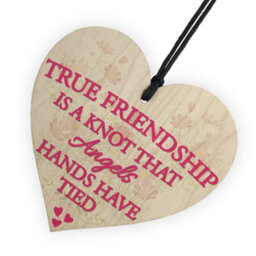 Red Ocean True Friendship Knot Angels Best Friend Gifts Hanging Plaque Friends Home Sign - thumbnail 6