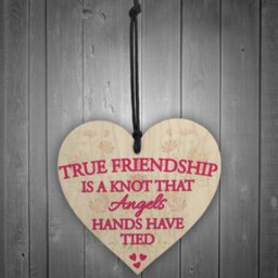 Red Ocean True Friendship Knot Angels Best Friend Gifts Hanging Plaque Friends Home Sign - thumbnail 2
