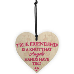 Red Ocean True Friendship Knot Angels Best Friend Gifts Hanging Plaque Friends Home Sign - thumbnail 5