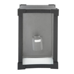 BillyOh Biard Glass & Black Aluminium Square Flush Outdoor Wall Light - Black - thumbnail 2