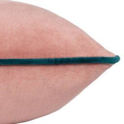 furn. Furn Meridian Velvet Feather Filled Cushion, Blush/teal, 45 X 45Cm - thumbnail 3