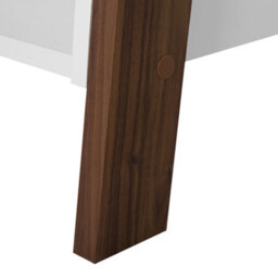 Beliani 5-Tier Ladder Bookcase Dark Wood With White Shelves, Wall-Mounted, Modern Home Office Display - thumbnail 9