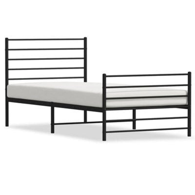 Berkfield Metal Bed Frame With Headboard And Footboard Black 107X203 Cm - image 1