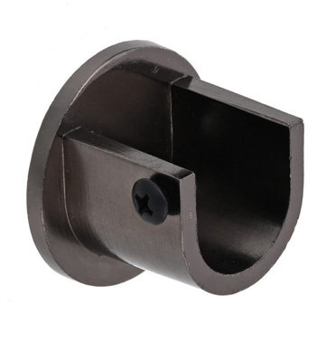 Lister Cartwright 19mm Curtain Pole Ends Brackets With Adjustable Screws Metal Finish (Pack Of 1)
