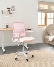 Beliani Scandinavian Office Chair Ease Pastel Pink - thumbnail 2