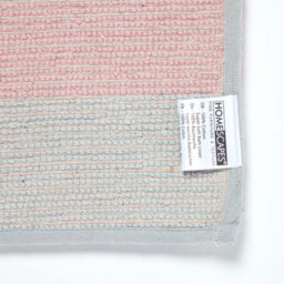 Homescapes Pink And Grey Striped Cotton Bath Mat - thumbnail 5