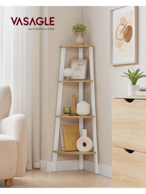 Vasagle Corner Shelf Unit, 4-Tier Corner Shelf, Ladder Shelf For Living Room, Bookshelf Or Plant Stand - image 1
