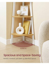 Vasagle Corner Shelf Unit, 4-Tier Corner Shelf, Ladder Shelf For Living Room, Bookshelf Or Plant Stand - thumbnail 2