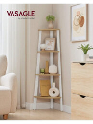 Vasagle Corner Shelf Unit, 4-Tier Corner Shelf, Ladder Shelf For Living Room, Bookshelf Or Plant Stand