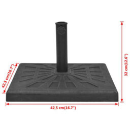 Walplus Parasol Base Resin Square Black 12 Kg - thumbnail 8