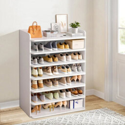 7 Tier Wooden Shoe Rack Storage Shelf Unit Cabinet Organiser - thumbnail 4