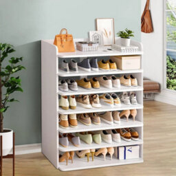 7 Tier Wooden Shoe Rack Storage Shelf Unit Cabinet Organiser - thumbnail 6