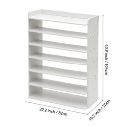 7 Tier Wooden Shoe Rack Storage Shelf Unit Cabinet Organiser - thumbnail 2