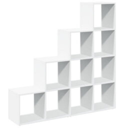 Berkfield Room Divider Bookcase 4-Tier White 131.5X29X131.5 Cm Engineered Wood - thumbnail 7
