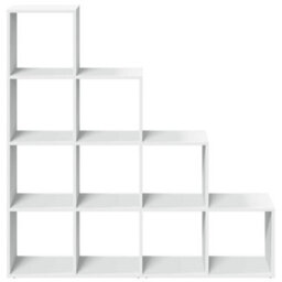 Berkfield Room Divider Bookcase 4-Tier White 131.5X29X131.5 Cm Engineered Wood - thumbnail 5