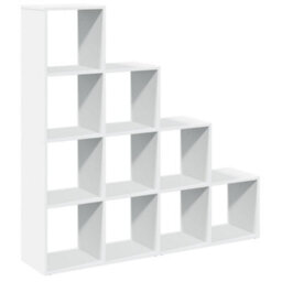Berkfield Room Divider Bookcase 4-Tier White 131.5X29X131.5 Cm Engineered Wood - thumbnail 2