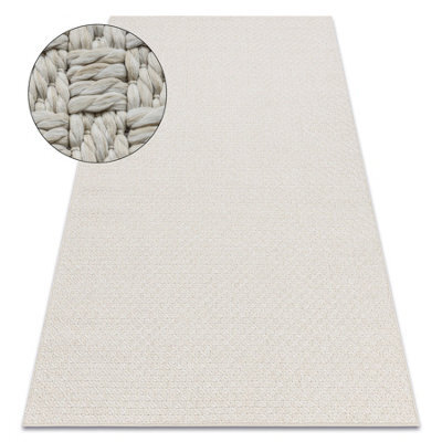 RugsX Carpet Origi 3661 Cream - Flat-Woven Sisal String 155X220 Cm - image 1