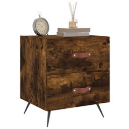 Berkfield Bedside Cabinet Smoked Oak 40X35X47.5 Cm Engineered Wood - thumbnail 8