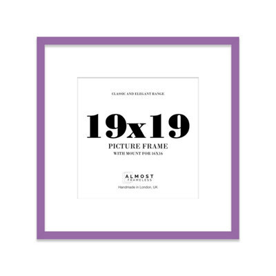 "19X19"" Purple Picture Frame - 19X19"" Square Frame With 16X16"" Mount For 19X19""/16X16"" Pictures Art Deco Style Room Decor, 1 Pack" - image 1