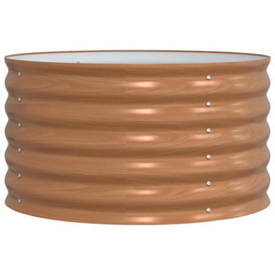 Berkfield Modern Garden Raised Bed Brown 80 X 80 X 44 Cm Steel