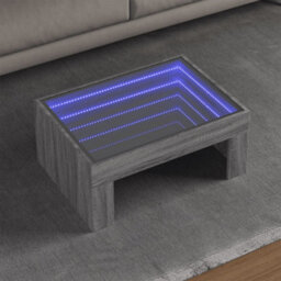 Vidaxl Coffee Table With Infinity Led Grey Sonoma 70X50X30 Cm - thumbnail 1