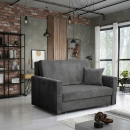 Viva Bis Ii Premium Upholstered Sofa Bed For Living Room Chipboard Frame Foam Wave Spring 133X85X98Cm Grey - thumbnail 3