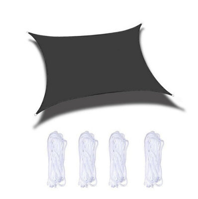 Black 2X3M Rectangular Shade Sail Uv Resistant - image 1