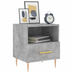 Berkfield Bedside Cabinets 2 Pcs Concrete Grey 40X35X47.5 Cm Engineered Wood - thumbnail 3