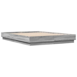 Berkfield Bed Frame With Led Without Mattress Grey Sonoma 160X200 Cm - thumbnail 8