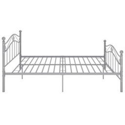 Berkfield Bed Frame Grey Metal 180X200 Cm 6Ft Super King - thumbnail 4
