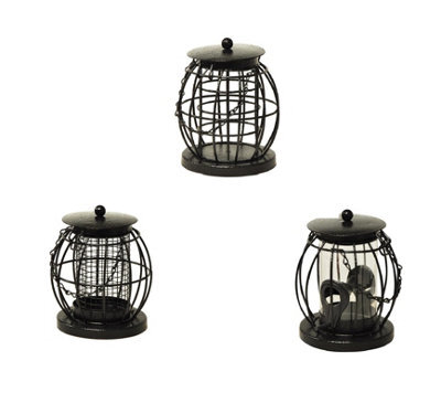 Nature's Market Set Of 3 Wild Bird Hanging Lantern Feeders