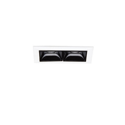Ideal Lux Lika Twin Recessed Downlight Black, 4000K, 6W