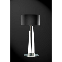 Luminosa Lighting Luminosa Estalacta Table Lamp 3 Light Gu10 Indoor, Silver/opal White With Black Shade - thumbnail 2