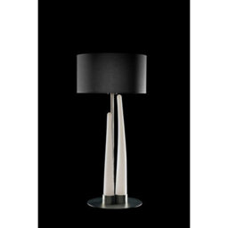 Luminosa Lighting Luminosa Estalacta Table Lamp 3 Light Gu10 Indoor, Silver/opal White With Black Shade - thumbnail 9