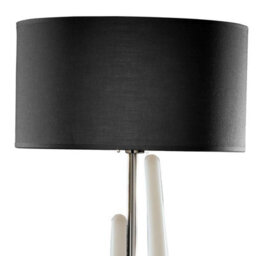 Luminosa Lighting Luminosa Estalacta Table Lamp 3 Light Gu10 Indoor, Silver/opal White With Black Shade - thumbnail 8