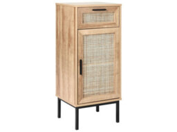 Wyld And Coco Bathroom Cabinet Light Brown 40 X 92 Cm With Braided Rattan Front And Matt Finish - thumbnail 3