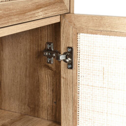Wyld And Coco Bathroom Cabinet Light Brown 40 X 92 Cm With Braided Rattan Front And Matt Finish - thumbnail 9