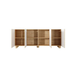 Arten Lomo 200Cm Oak Vincenza Four-Door Sideboard For Spacious Living Room Storage - thumbnail 3