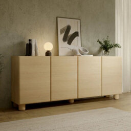 Arten Lomo 200Cm Oak Vincenza Four-Door Sideboard For Spacious Living Room Storage - thumbnail 1
