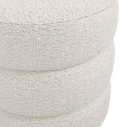 Wyld Haus Antipodes Ivory Chenille Round 3-Tier Pouffe 440mm X 500mm - thumbnail 4