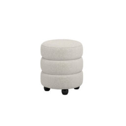Wyld Haus Antipodes Ivory Chenille Round 3-Tier Pouffe 440mm X 500mm - thumbnail 3