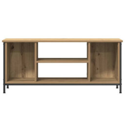 Berkfield Tv Stand Artisan Oak Engineered Wood, Metal 102 X 35 X 45 Cm - thumbnail 5